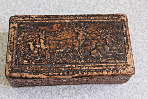 Antique wooden snuff box - antique,
