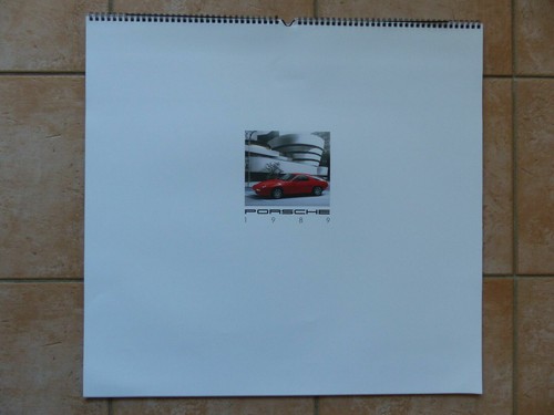 1989 porsche calendar - porsche, large