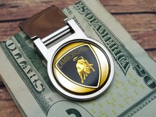 RARE Vtg. LAMBORGHINI ADJUSTABLE LOCKING MONEY CLIP WALLET Automotive CAR TRUCK