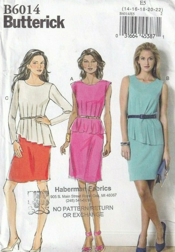 Butterick sewing pattern 6014 - sewing,
