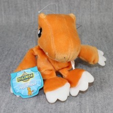 DIGIMON BANDAI Plush Agumon Vintage Beanie Soft Toy New Tag 1999 Dinosaur RARE