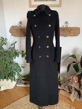 Hobbs Long Black Wool Military