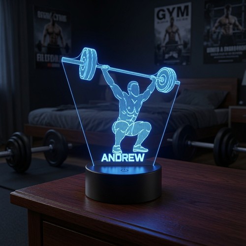 Weightlifting night light - weightlifting,