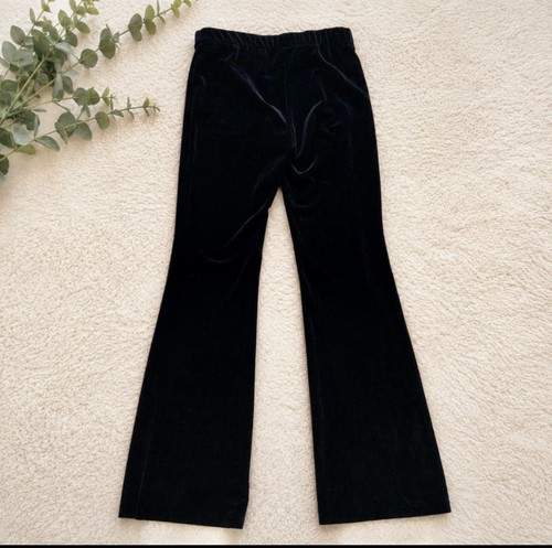 Zara black velvet flared - black,