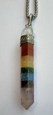 Vintage Pendant Necklace Chakra Pendulum Healing Reiki 