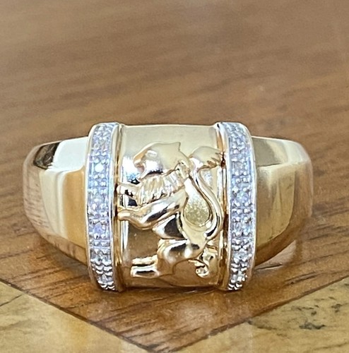 Gents 9ct gold - gold, diamond
