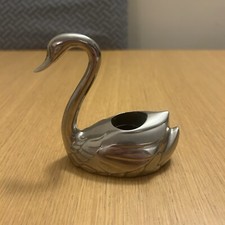 Silver Swan Candle Holder