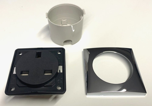 Berker mains socket chrome - mains,