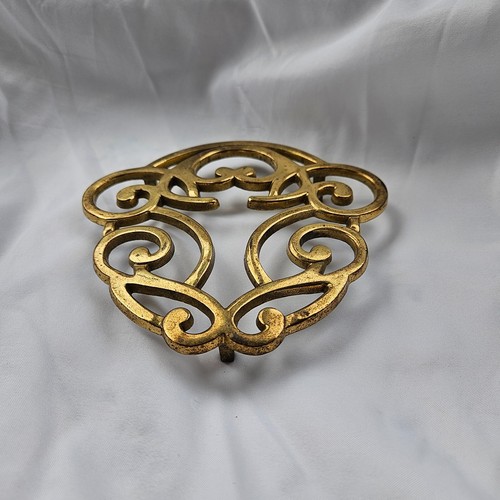 Solid brass trivet high - 6",
