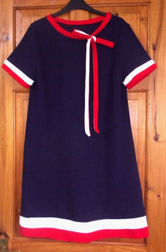 Mod 60s tie neck - dress, size