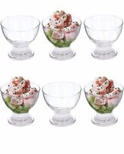 Glass prawn cocktail bowls - prawn,