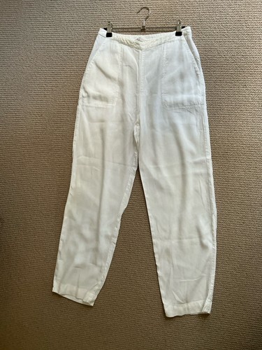 Sahara white linen - white, trousers