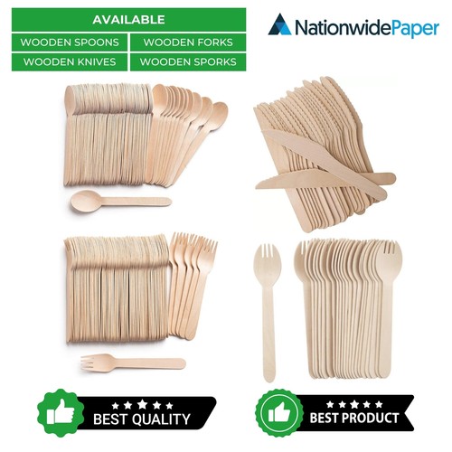 Wooden spoon knife fork - wooden,