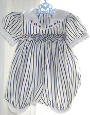 Smocked Sailor Romper Vintage