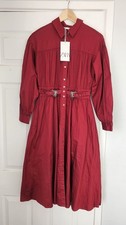 Zara burgundy red shirt dress - zara,