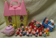 Peppa pig lot house car - pig, house,