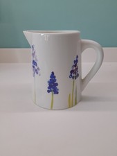 A Floral JUG white With Blue