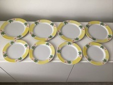 Melamine Picnic Camping Plate Set - Side & Dinner Set for 4 Yellow