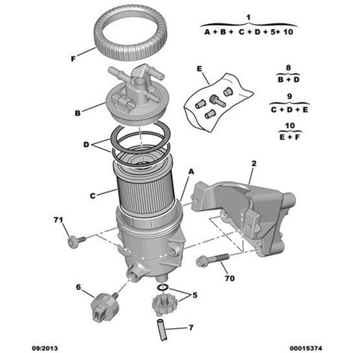 Filter cartridge citroen c8 - filter,