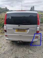 MERCEDES BENZ W639 VITO REAR BUMPER CORNER RIGHT DRIVER SIDE A6398801971 SILVER