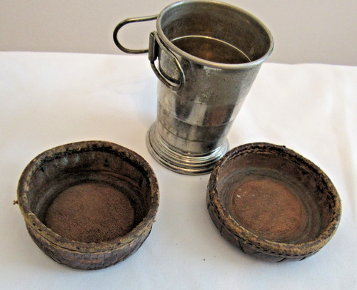 Vintage collapsible metal cup - vintage,