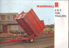 MARSHALL 4 and 5 Ton Tractor Farm Trailers Brochure Leaflet