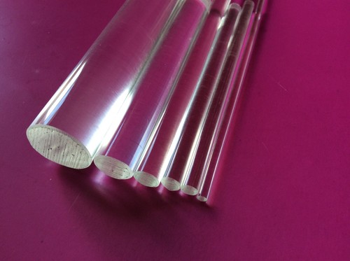 Clear acrylic round - clear, rod