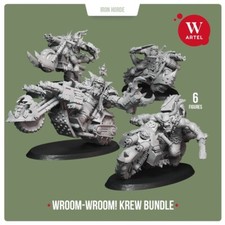 Orks Warbiker Mob Wroom! Krew 3x+Leader+Gretchin  Artel W  Nob Bikerz Wartrike