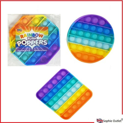 Rainbow push popper bubble - rainbow,