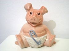 Vintage Nat West 'Woody' Pig Ceramic Piggy Bank Not Wade Damaged