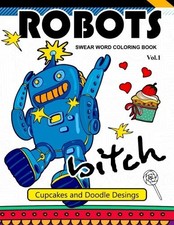 Robot swear word coloring - word,
