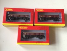 3 x Hornby OO Gauge MHA ‘Coalfish’ wagons in EWS livery (1 x R60161 triple pack)