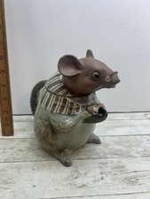 Rat Mouse Teapot Ceramic Made