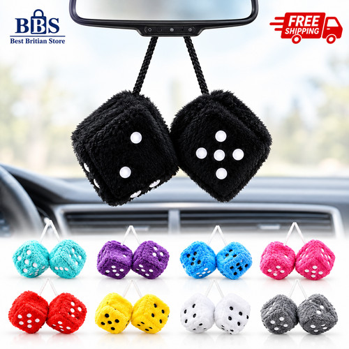 Soft fluffy furry dice - fluffy,