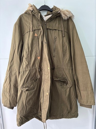 Khaki parka coat ladies - tu,
