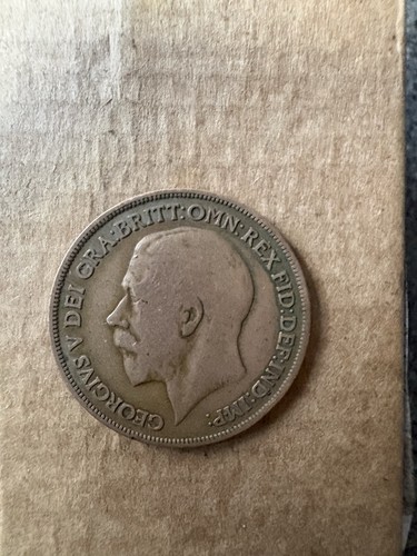1914 one penny - one, coin