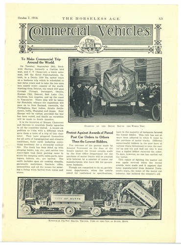 1914 kisselkar gravel trucks - kisselkar,