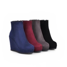 Women Punk Ankle Boots Round