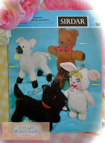 Vintage toy knitting - vintage,