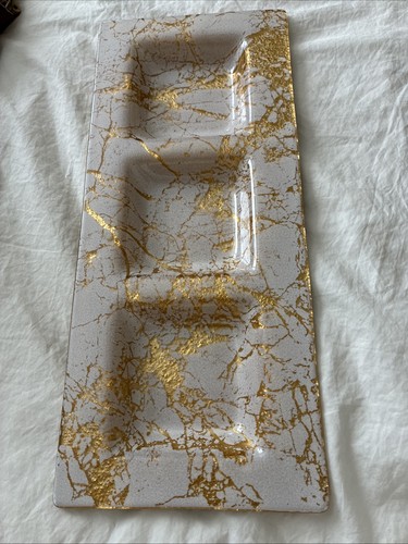 Fancy glass gold and ivory - gold,