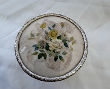 Vintage glass powder bowl with - vintage,