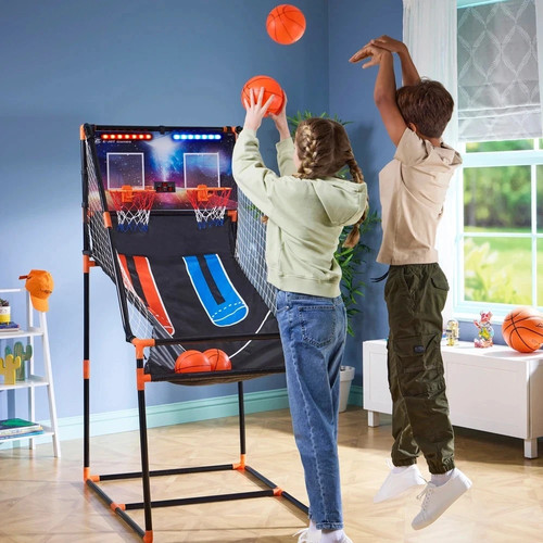 Double shot basketball - double,
