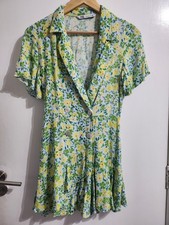 Zara Green Floral Playsuit UK