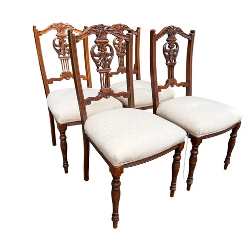 Edwardian carved dining - dining, chairs
