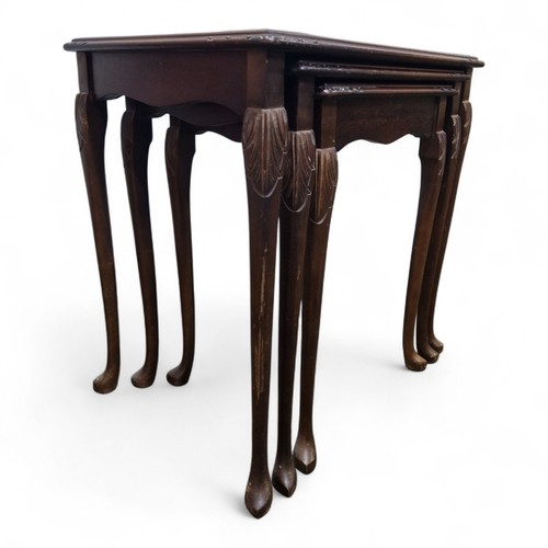 Carved nest side tables - carved, of