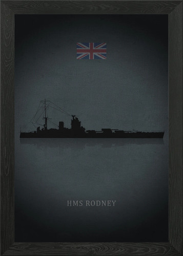 Hms rodney framed - framed, art