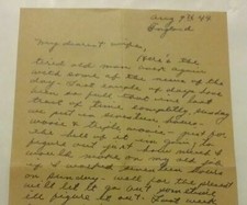 1944 WORLD WAR II LETTER FROM