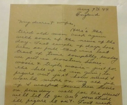 1944 wwii letter from american - letter,