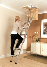 YOUNGMAN / WERNER ORIGINAL EASIWAY EASYWAY LOFT LADDER 3 SECTION ALUMINIUM