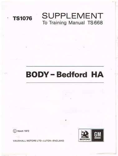 Bedford series van 1972 - bedford, 1972-